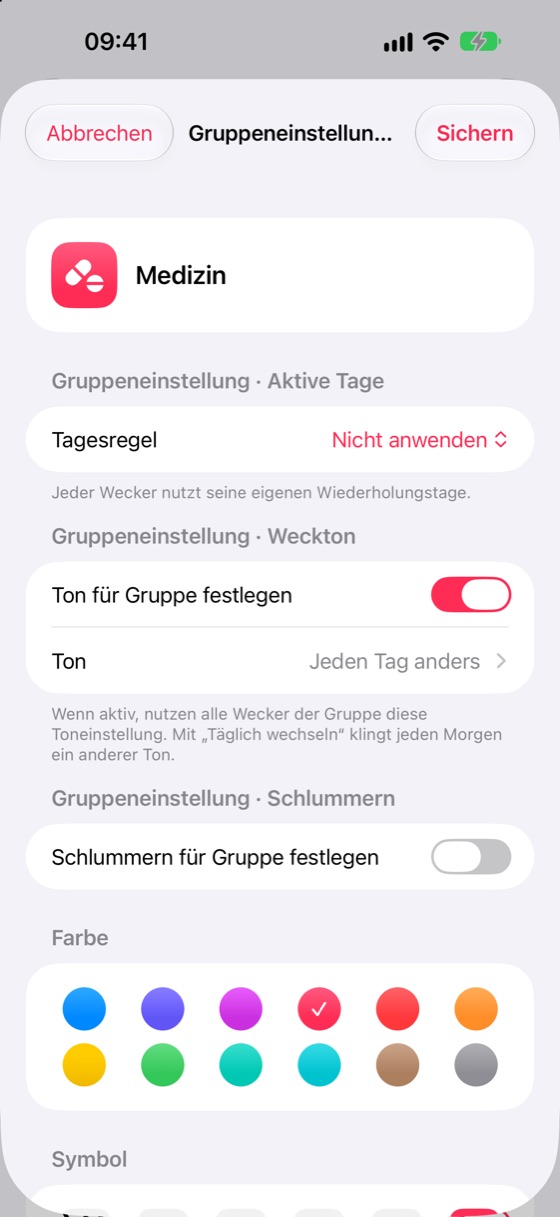 Gruppeneinstellungen