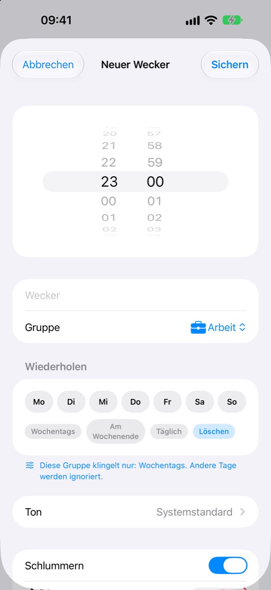 Neuer Wecker