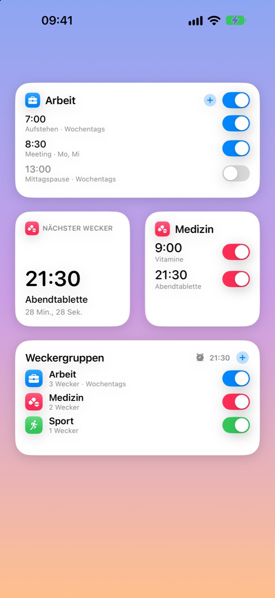 Home-Bildschirm-Widgets