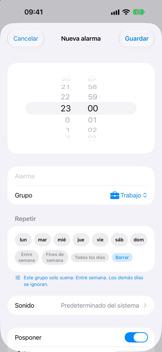 Nueva alarma