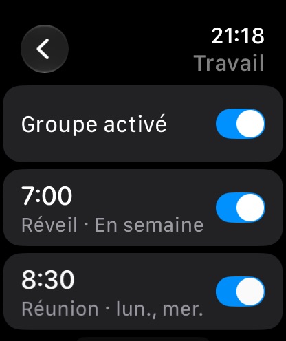 Gérer un groupe sur Apple Watch