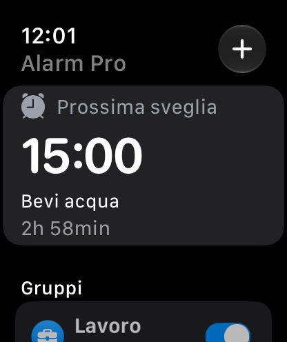Prossima sveglia su Apple Watch