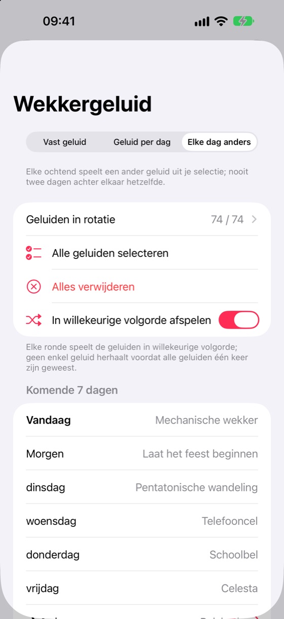 Elke dag een nieuw geluid
