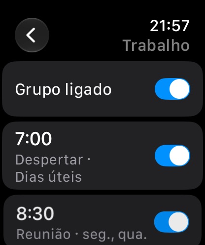 Gerencie um grupo no Apple Watch