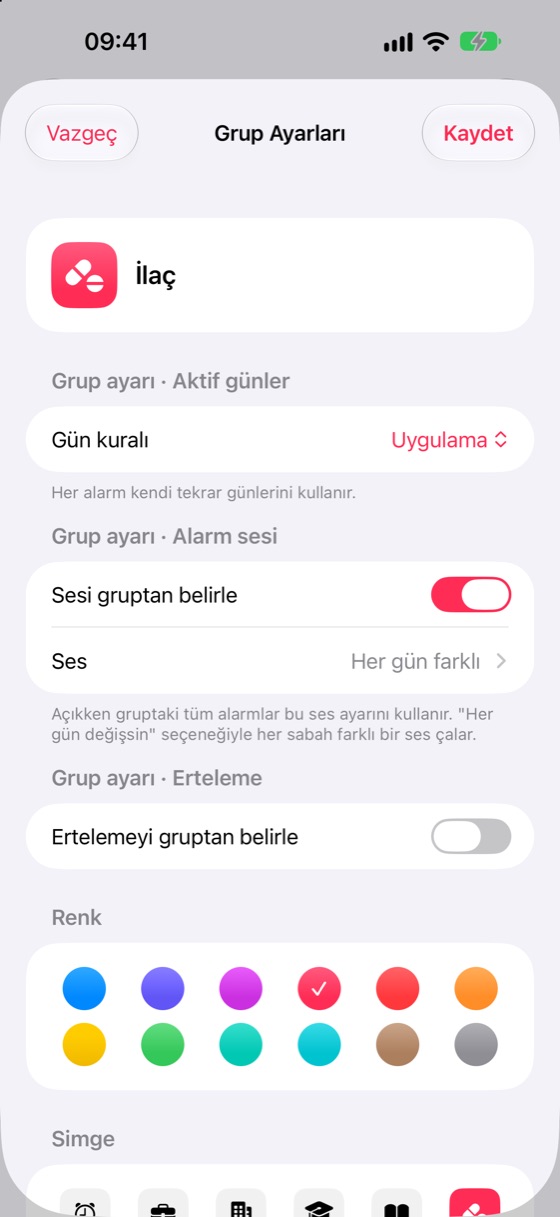 Grup ayarları