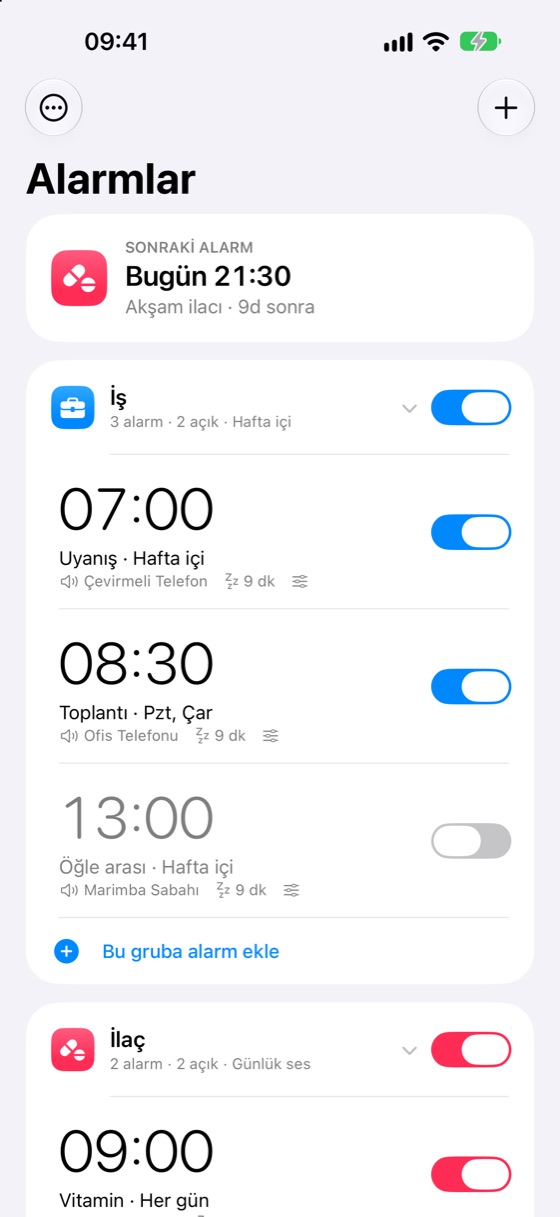 Alarm grupları