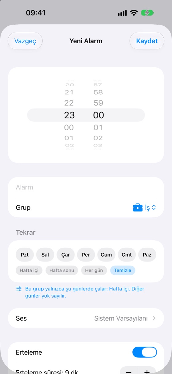 Yeni alarm