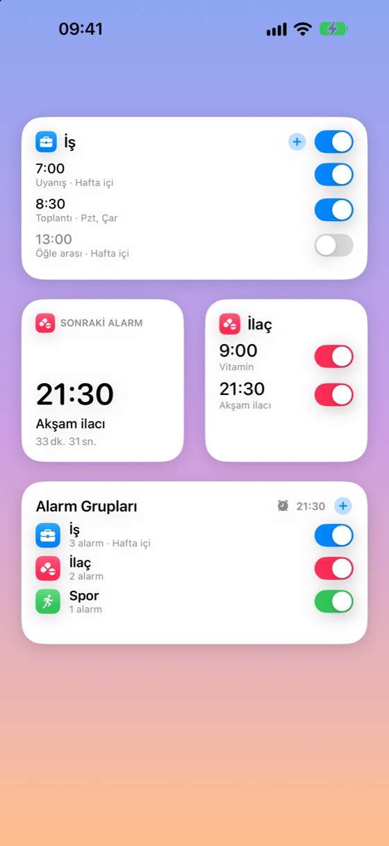 Ana ekran widget'ları