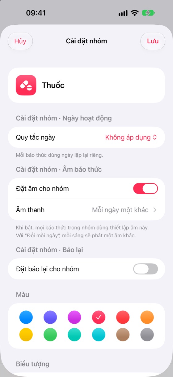 Cài đặt nhóm