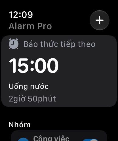 Báo thức tiếp theo trên Apple Watch
