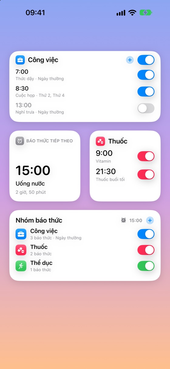 Tiện ích Màn hình chính