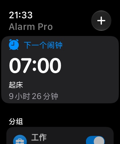 Apple Watch 上的下一个闹钟